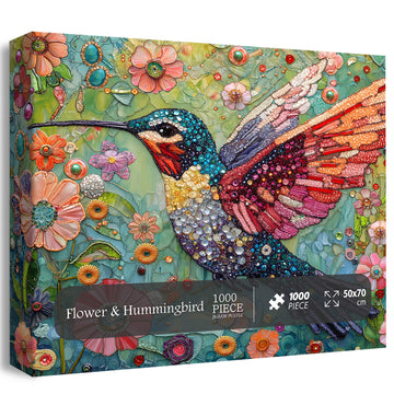 Flower & Hummingbird Jigsaw Puzzle 1000 Pieces